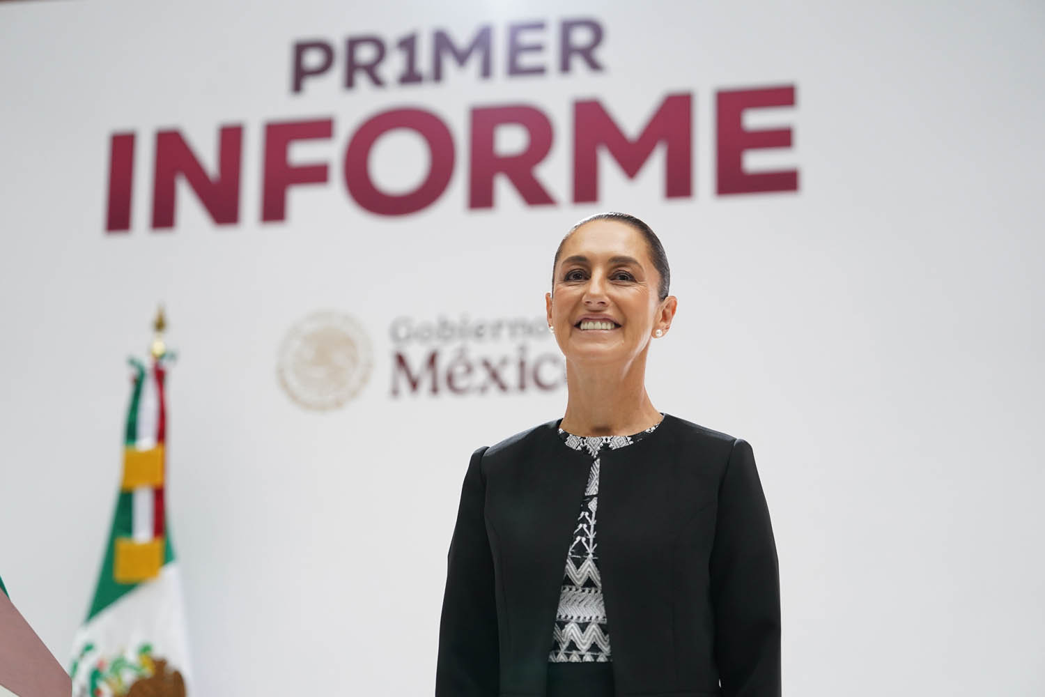 Cuauhtémoc, Ciudad de México, México, 1º de septiembre de 2025. La doctora Claudia Sheinbaum Pardo, presidenta Constitucional de los Estados Unidos Mexicanos durante Primer Informe de Gobierno en el Patio de Honor de Palacio Nacional. Foto: Jesica Ramírez/Presidencia