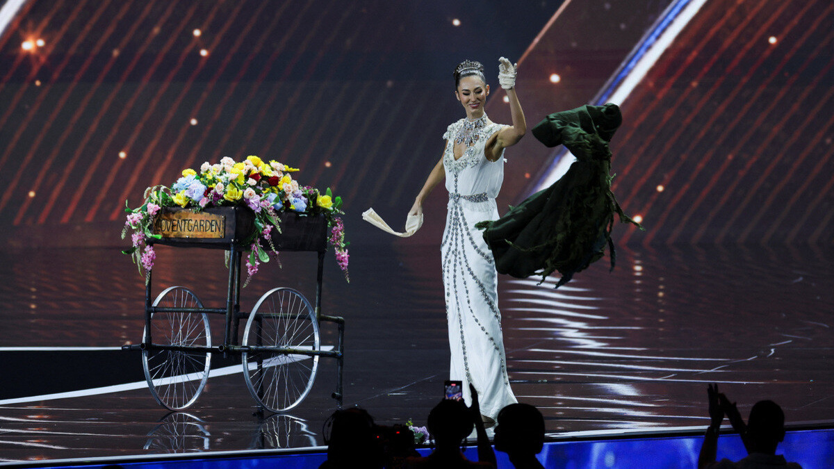 Danielle Latimer of Great Britain takes part in the National Costume show during the 74th Miss Universe pageant in Bangkok, Thailand, November 19, 2025. REUTERS/Athit Perawongmetha